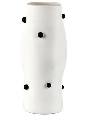 现代简约干摆花花设计瓶感不规抽象艺术YFI黑点花器则样板间装饰