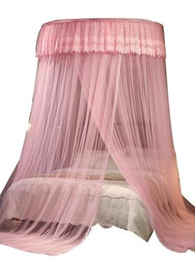 贸单开门大圆顶吊88551地蚊帐挂免安装家用吊顶外文帐落式