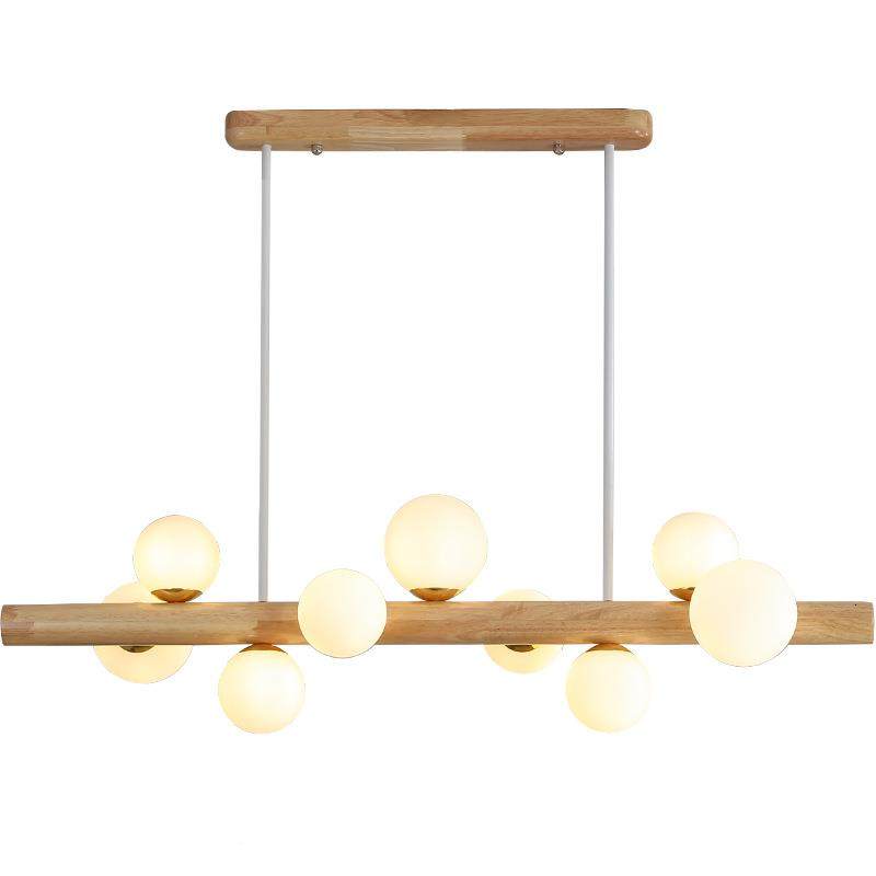 客厅灯中式餐圆吊灯球木胡厅桃木餐桌le实d长条魔豆灯2023年新款,家装灯饰光源,智能吊灯,淘宝优惠券,粉丝福利购,淘宝优惠卷