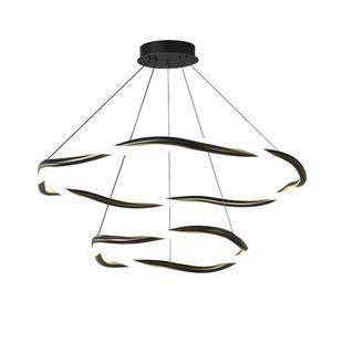 客现约代创意138厅吊灯饰家用房间装 圆圈led灯具设计师简餐厅卧室