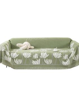 雪小清HLF-2306园新沙发盖布田风沙四季通用尼尔防滑发垫套罩防猫