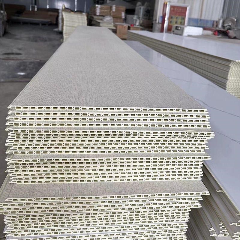 竹木纤维集成墙板免漆木饰面板碳晶板石塑板竹炭板护墙板无缝装饰