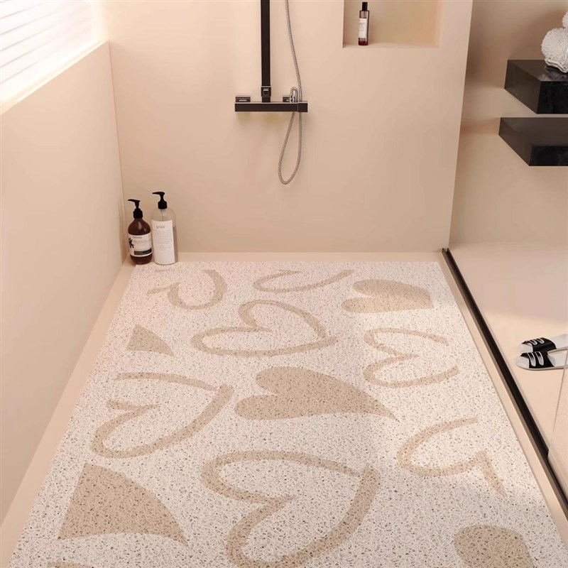 卫生间淋浴镂空沥水隔水防摔地垫丝圈浴室垫儿童孕妇洗澡防滑脚垫