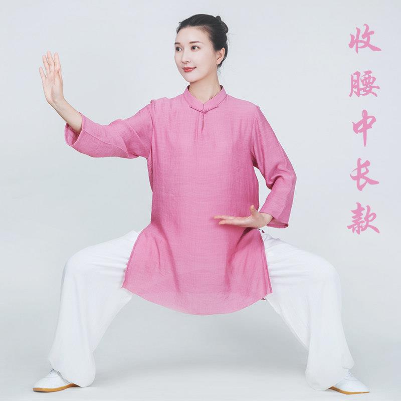 高端太极服女装2025新款飘逸棉麻夏季太极拳练功服女夏天服装薄款