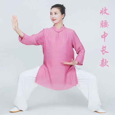 高端太极服女装2025新款飘逸棉麻夏季太极拳练功服女夏天服装薄款
