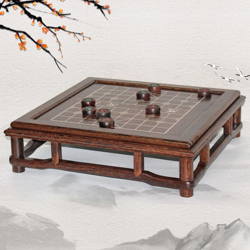 鸡翅木象棋围棋桌 实木棋盘桌子 木质中式实木矮棋桌 红木飘窗