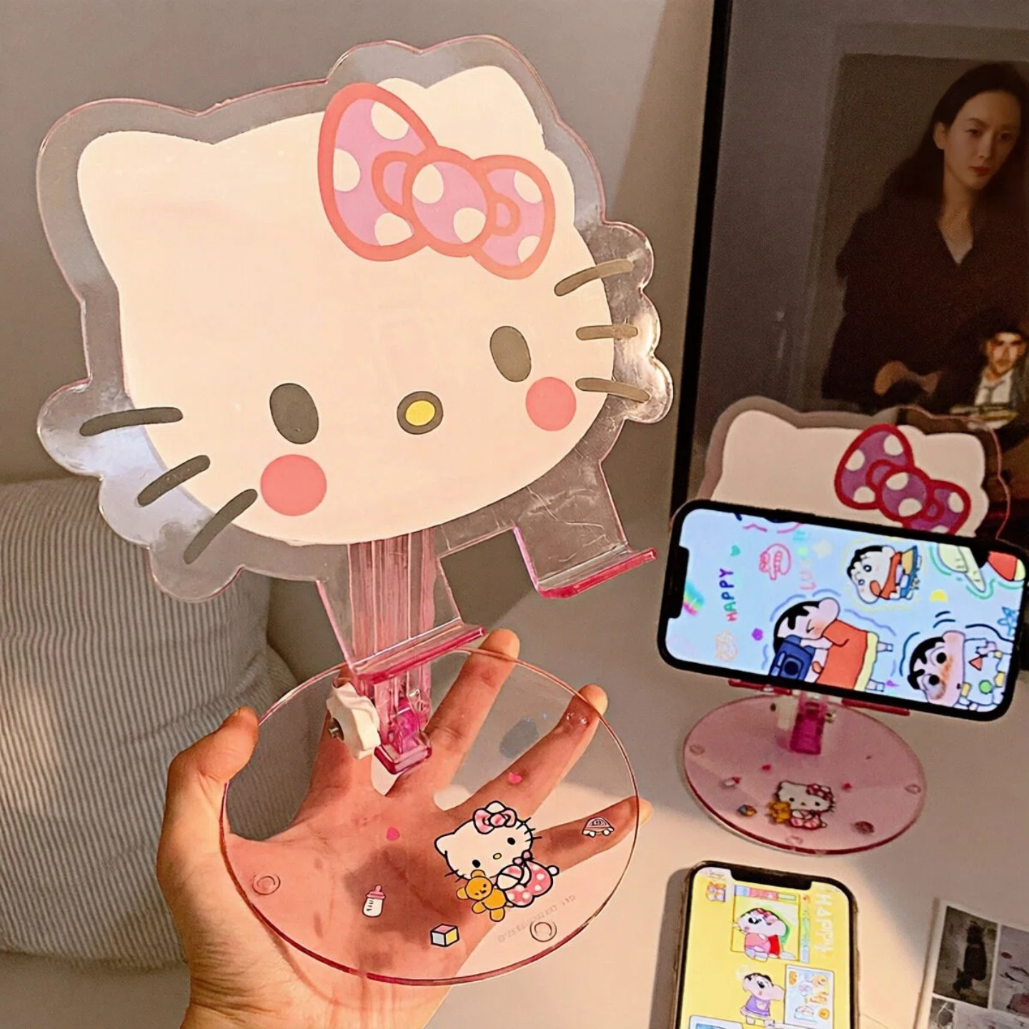 HelloKitty桌面可爱kt猫手机支架