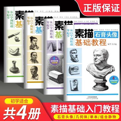【正版书籍】素描基础教程 从零到精通的绘画启航 详解线条 光影与构图 掌握素描核心技巧 开启艺术创作的无限可能