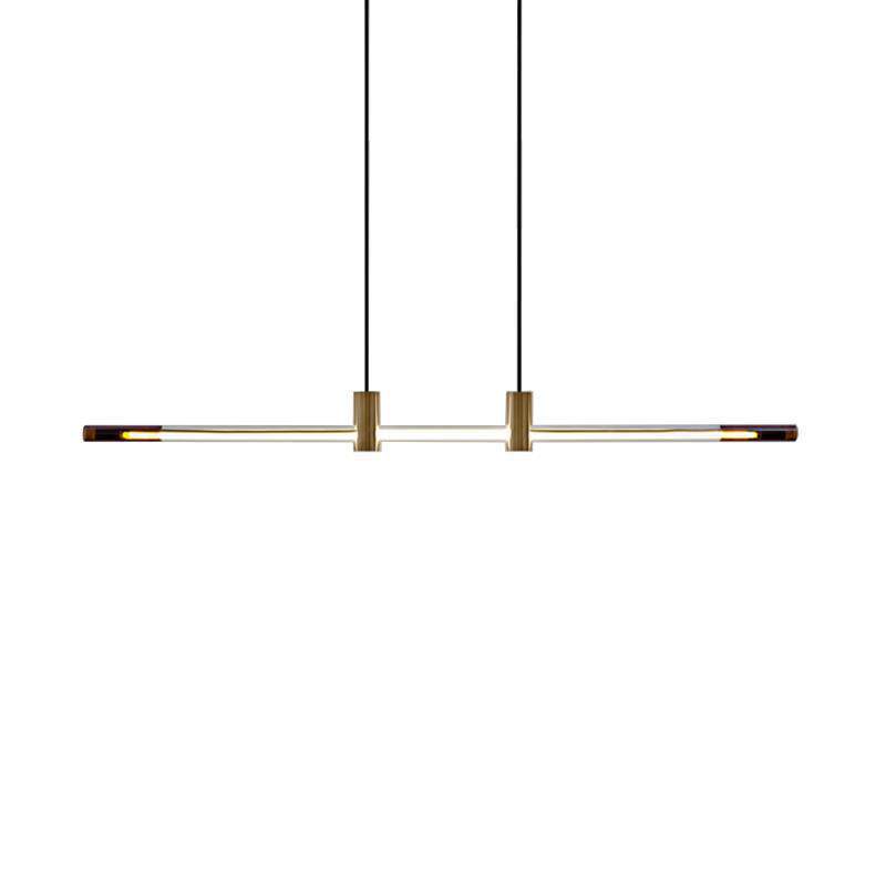 2022新款极简网红客厅亚克力吊灯LED灯管简约卧室书房餐厅吧台灯