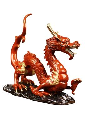 龙行下生肖龙乔摆摆件书房客厅装饰品B-C1105设迁开业送礼礼品铜