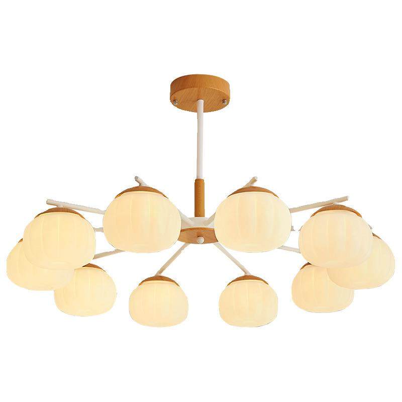 客厅吊灯原木奶油风广东中山灯具2025新款护眼大厅主灯棉花柿子灯,家装灯饰光源,智能吊灯,淘宝优惠券,粉丝福利购,淘宝优惠卷