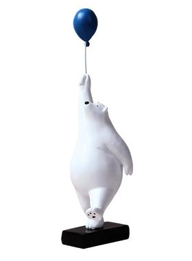 北欧气球熊北极熊摆件客厅树脂创意礼品家居装饰品电视柜玄关摆件