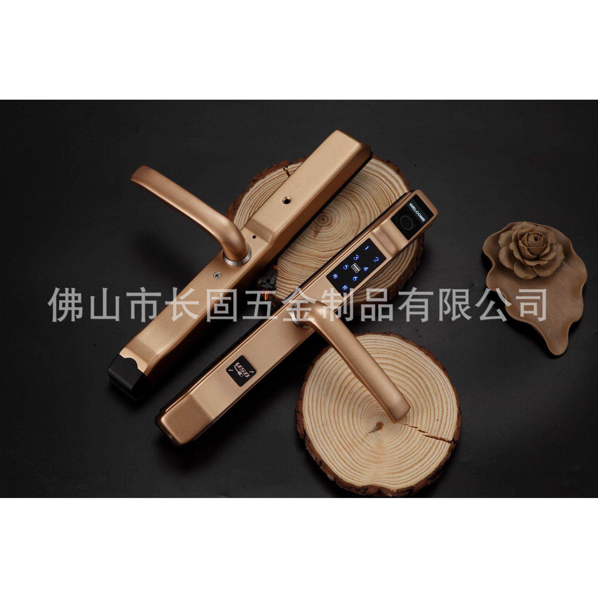 推拉门锁断桥铝密码锁电子指纹锁肯得基塑钢玻璃平移铝合金门锁具