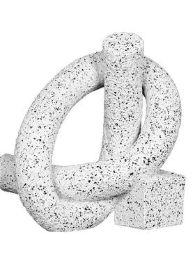 代简现约白色几树脂象抽绳结摆打结方底件样板间售楼何处书房客厅