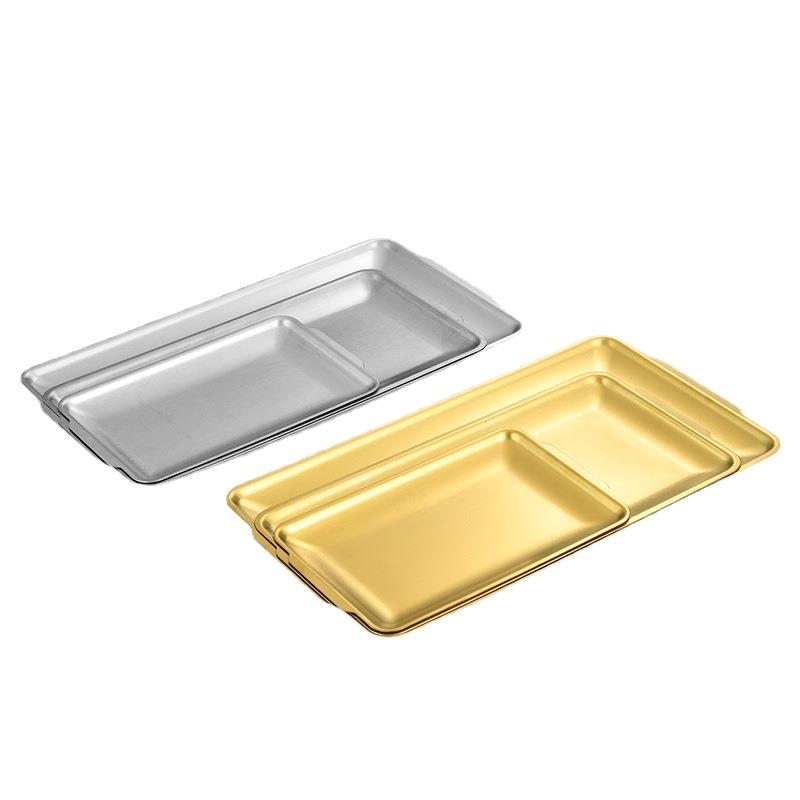 自CFXKRP直供201肉304不/锈钢长方形格豪碟烤盘夹酱料调料摆艺置