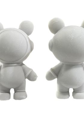 树脂流体白胚太空兔网红流体太空熊存钱罐白胚手工diy客厅摆件