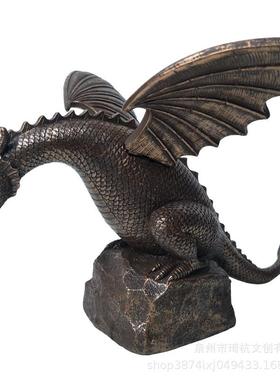 热销树脂工艺品喷水恐龙摆件室外园艺装饰恐龙摆件无喷水恐龙