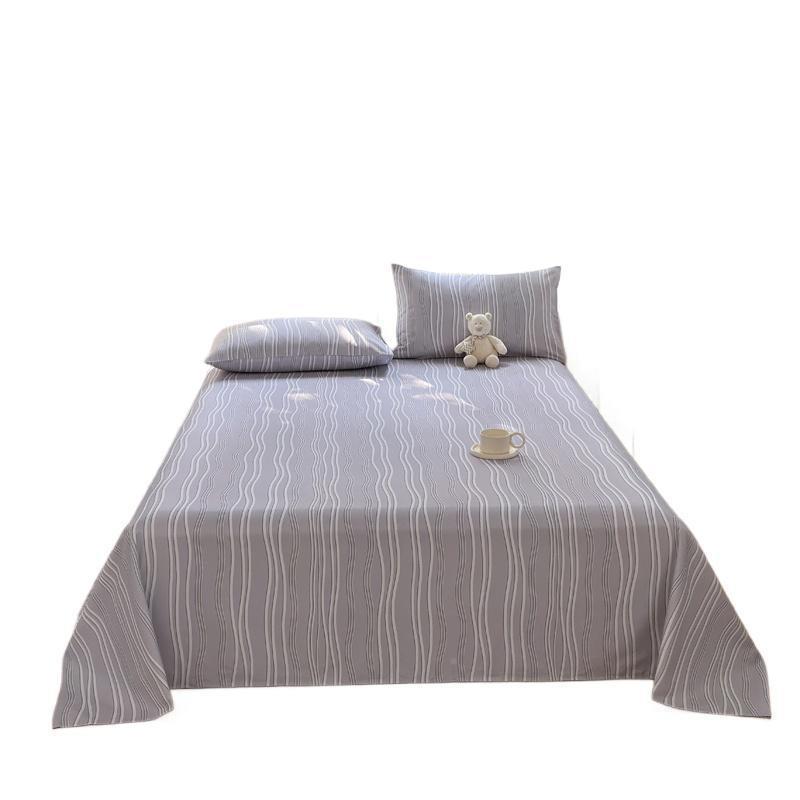 棉新LDK-2025款纯加厚老粗布床单单件001全棉亚麻凉席学生宿被单