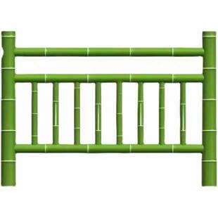 水泥仿竹护栏景区公园水泥竹节篱笆池塘河道预制混凝土仿真竹栏杆