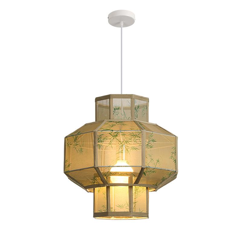 中式餐厅吊灯复古宫/大观廷灯笼布灯禅新艺意民宿茶室氛围装饰灯9