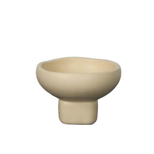 奶油风创意高脚陶瓷水果盘托盘现代客厅软装饰品首饰收纳盘摆件