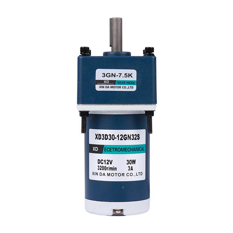 信达小工厂2V24V1直流电机30W可调速型输送带轮减速齿电XD-3D30G