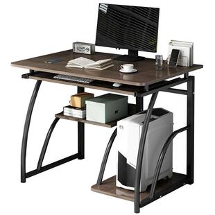 电脑桌书桌房间用卧室学习桌台式桌家用电竞桌带主机位书架一体桌