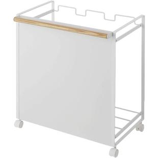 铁艺分轮类圾架HS 202三格移动滑干湿类垃垃圾挂架户内外垃圾袋