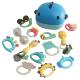 2587可婴儿牙胶纳摇铃水煮手摇铃0 1岁儿童具鲸鱼收玩盒宝宝牙胶