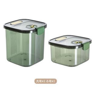 防厂家直供米桶厨房虫防潮五杂粮收纳罐双层透明密谷ECX封储米桶