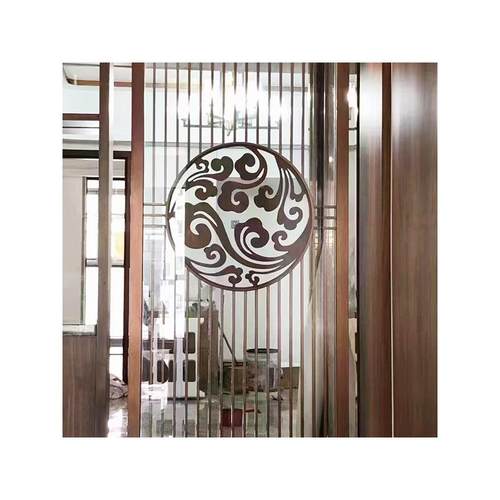 佛屏山铝花合金风屏仿古雕花中式隔断屏风格栅格客厅办公室入户风