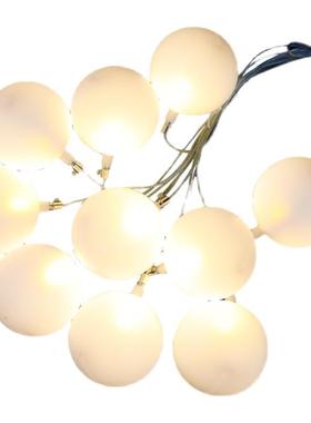 婚庆吊顶装饰灯创意奶白球美吊串星空婚台布置道具礼舞PNS商场橱