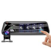 10流媒体行车记录仪高夜清视后视镜车载391前后双镜头车汽车寸倒