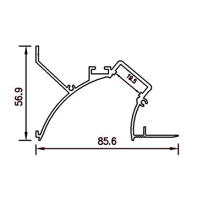 LED条铝槽家用无JJP主灯外壳套件吊顶天灯花硬旋光线性灯6回0*68