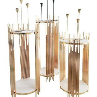 婚礼甜EXP品台摆件活动场地圆柱装 饰架铁子艺外婚庆场布置道具地