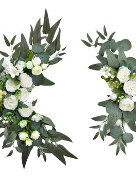 礼KMP迎宾牌水牌花指牌假花仿真绢花花艺布置壁摆件示装饰厂挂婚