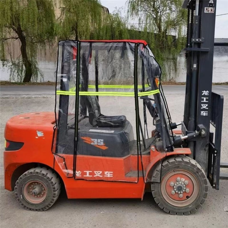 叉车挡雨棚龙工顶棚防雨罩围帘合力挡风保暖门帘防寒罩防风罩电动