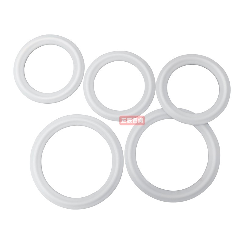 快装四氟垫片 食j品级卡箍卡盘垫圈 四氟PTFE快接头硅胶软垫片