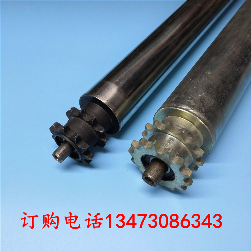 无动力滚筒链轮辊筒滚轮链轮托辊滚轴地滚线托辊流水线辊筒