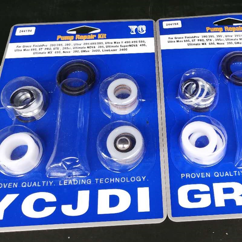 无气喷涂机配件固瑞克390/395/490/595通用泵体总成柱塞杆密封圈