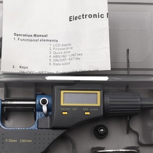 厂销外径千分尺025mm高u精度0001电子数显千分卡尺螺旋测微仪品