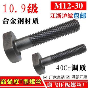 康飞 模具压板T形螺栓m121416182022242730 10.9级t型螺丝 冲铣床