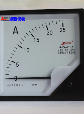 指针式方形交流电流测量仪表42L6-A 25A/5A 25A/1A