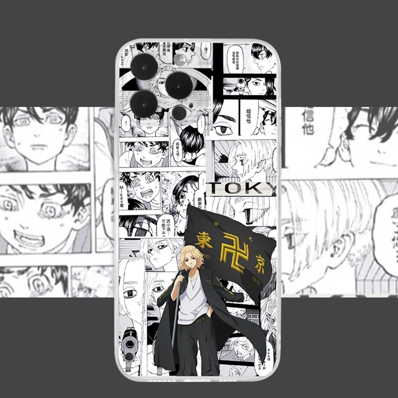 东京卍复仇者Mikey手机壳手机壳适用于苹果13华为p50小米11OPPOa55vivoiqooneo8一加三星防摔硅胶全包软壳