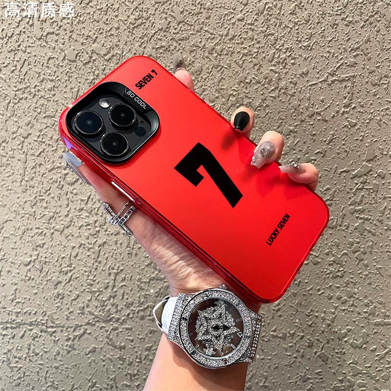 简约幸运数字定制手机壳15适用于iPhone11121314Promax78x潮感