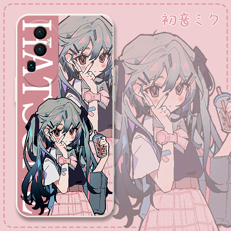 OPPORENO10手机壳OPPO奶茶初音未来RENO10PRO日系reno10PRO+新款元神联名周边PLUS全包硅胶防摔软超薄保护套
