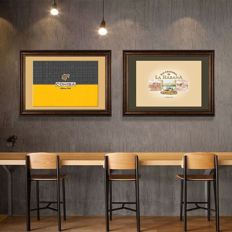 雪茄吧烟酒行挂画香烟品牌装饰画