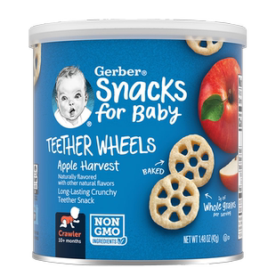 嘉宝Gerber美国嘉宝泡芙儿童无添加宝宝车轮饼干小零食磨牙42g