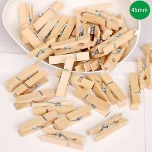 极速50Pcs Clothes Paper 72Mm Wooden 45Mm 30Mm 25Mm Pegs