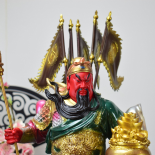 极速树脂关公像供奉神像武财神关羽红脸关二爷家用店铺开业招财摆